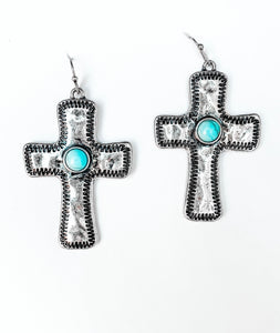 Jesus and Turquoise Earrings